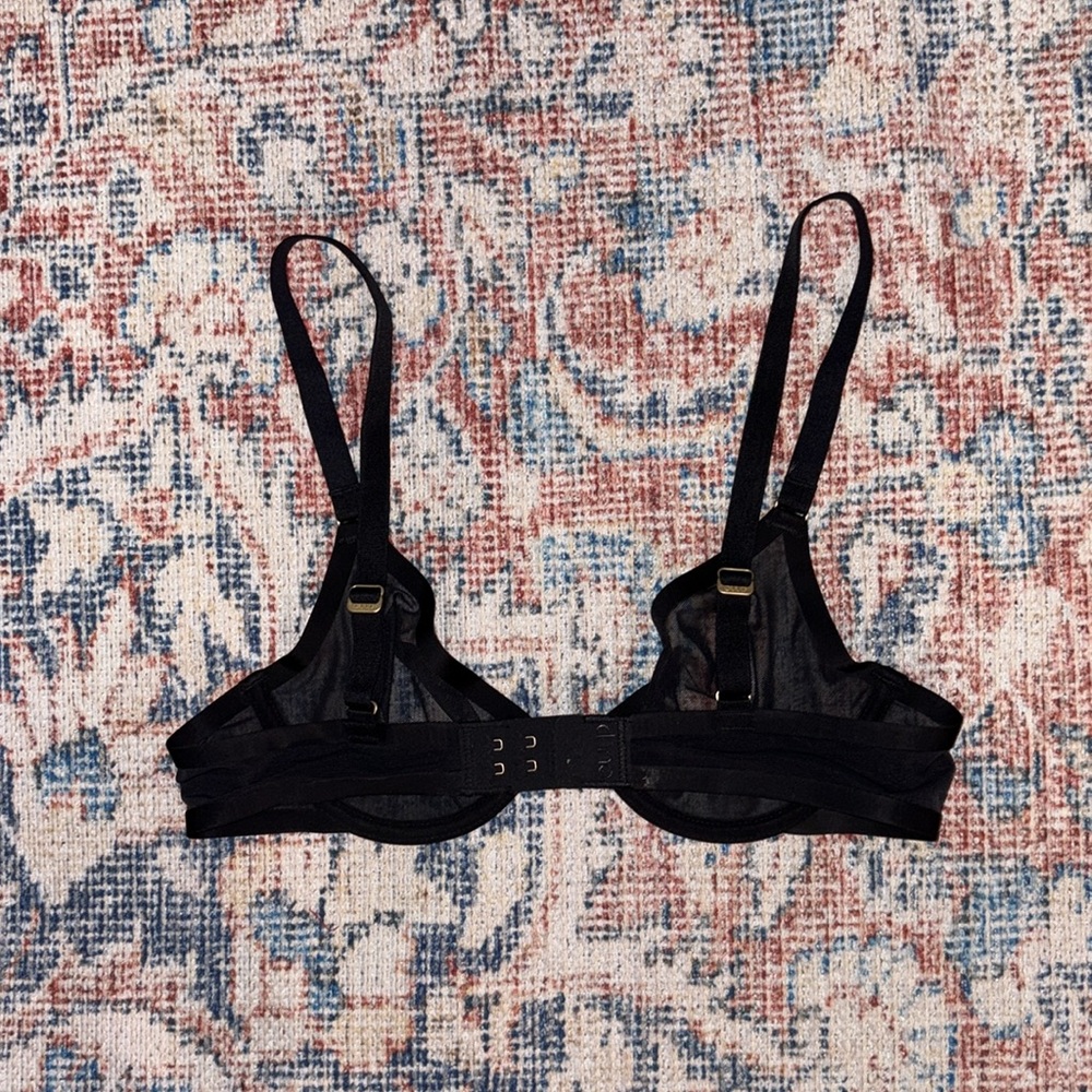 Cuup The Plunge Mesh Bra in Black SZ 32A NWOT - Picture 3 of 5